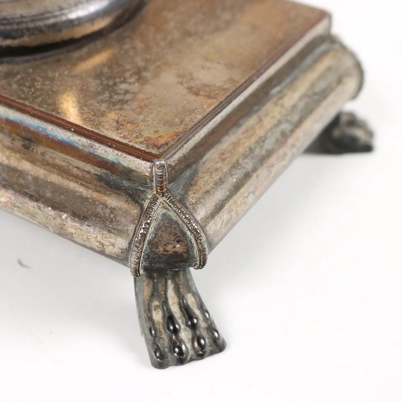 Silver-plated metal table mirror, mid-19th century 7