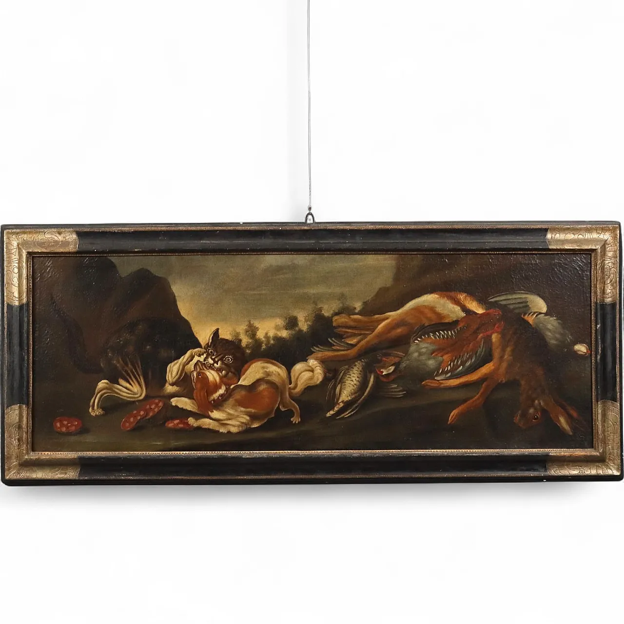 Felice Boselli, paesaggio nordico olio su tela, fine '600 11