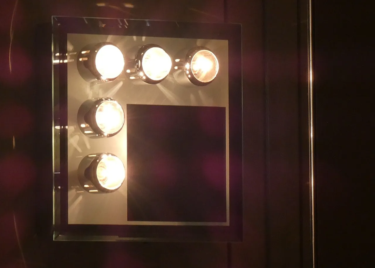 Armadi a specchio con applique abbinate, anni '70 3