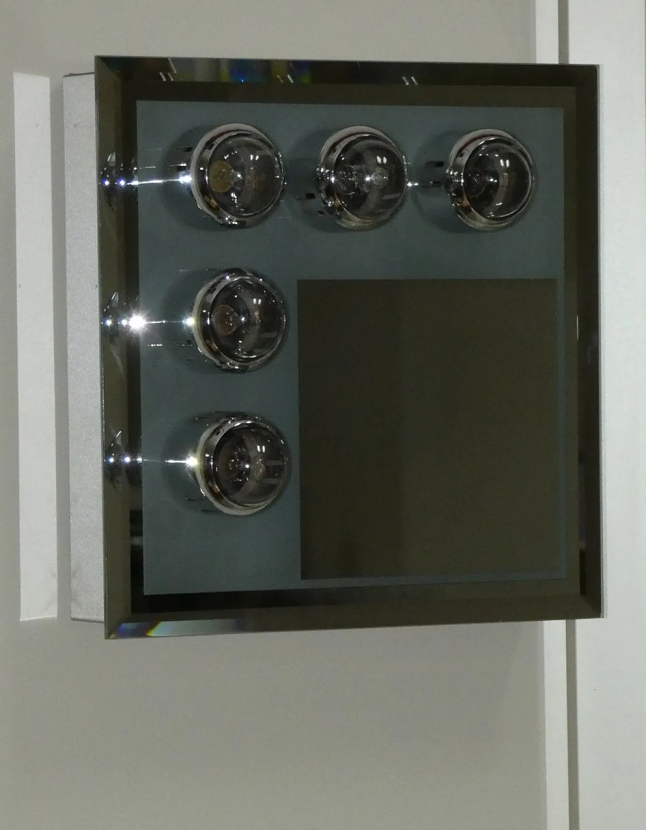 Armadi a specchio con applique abbinate, anni '70 7