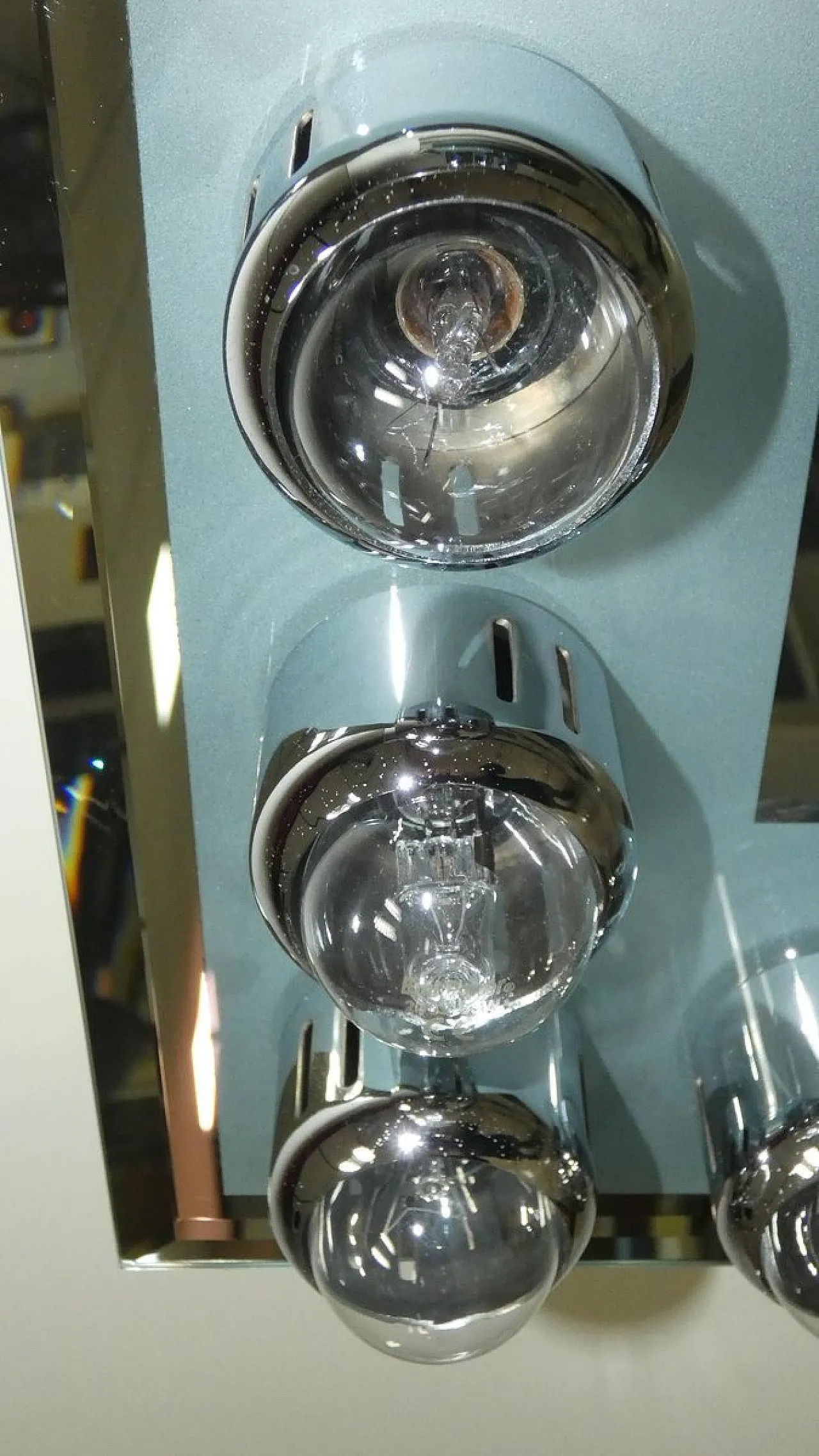 Armadi a specchio con applique abbinate, anni '70 9