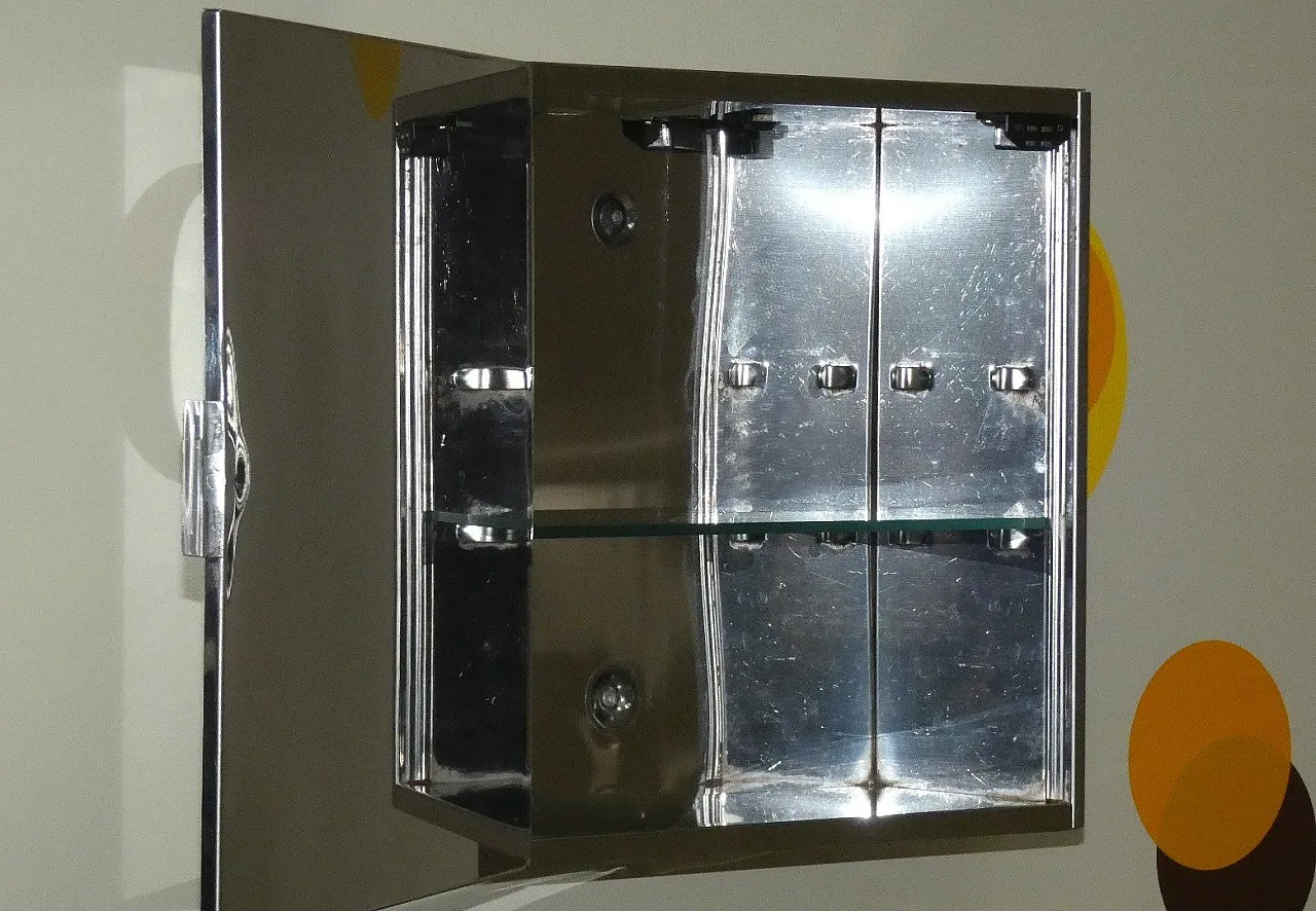 Armadi a specchio con applique abbinate, anni '70 14