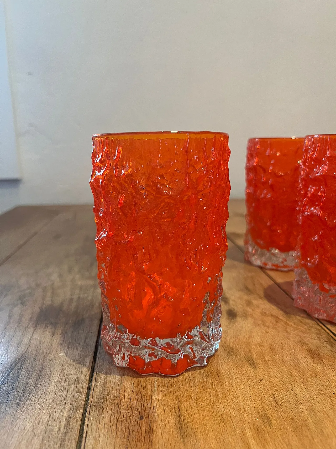 5 Bicchieri in vetro di Geoffrey Baxter, fine '900 6