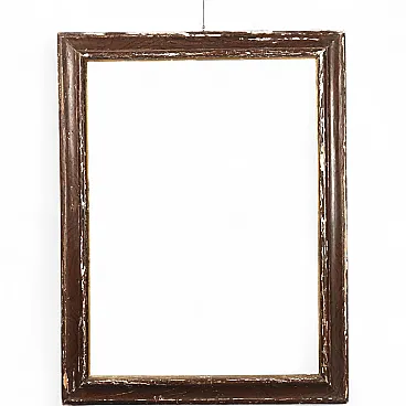 Cornice in pioppo dipinto, modanatura interna dorata, '700