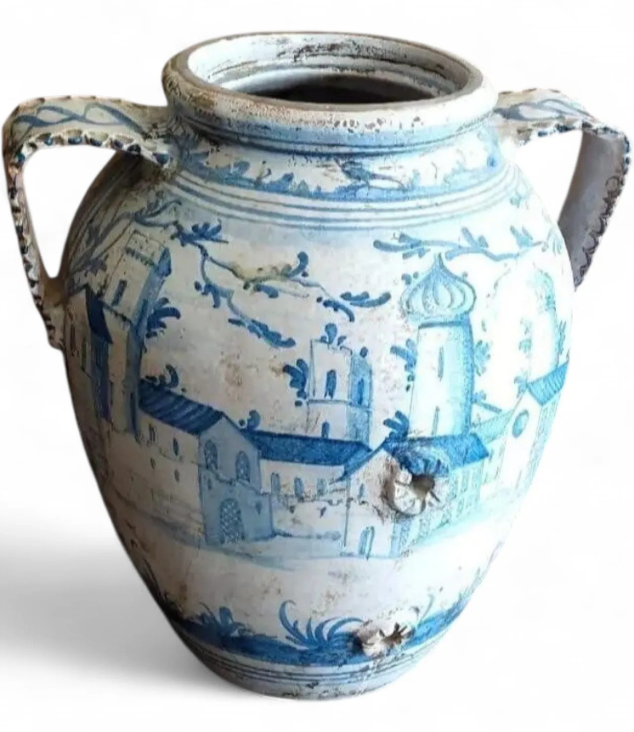 Vaso in maiolica napoletana, '800 12