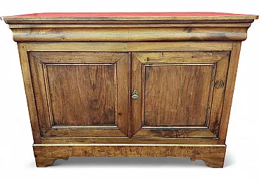 Credenza in noce con pannelli in olmo, '800