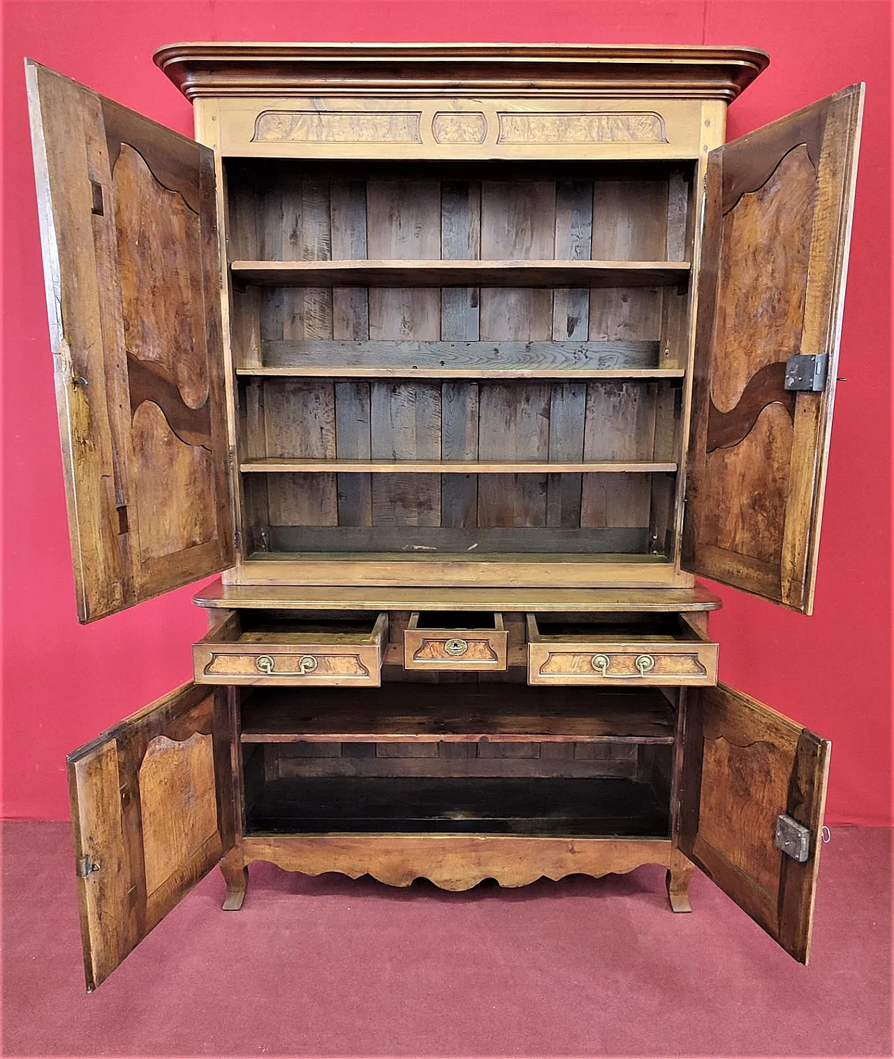 Credenza provenzale in noce con alzata, '700 3