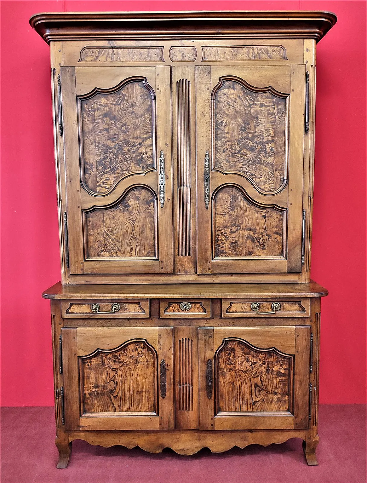 Credenza provenzale in noce con alzata, '700 11