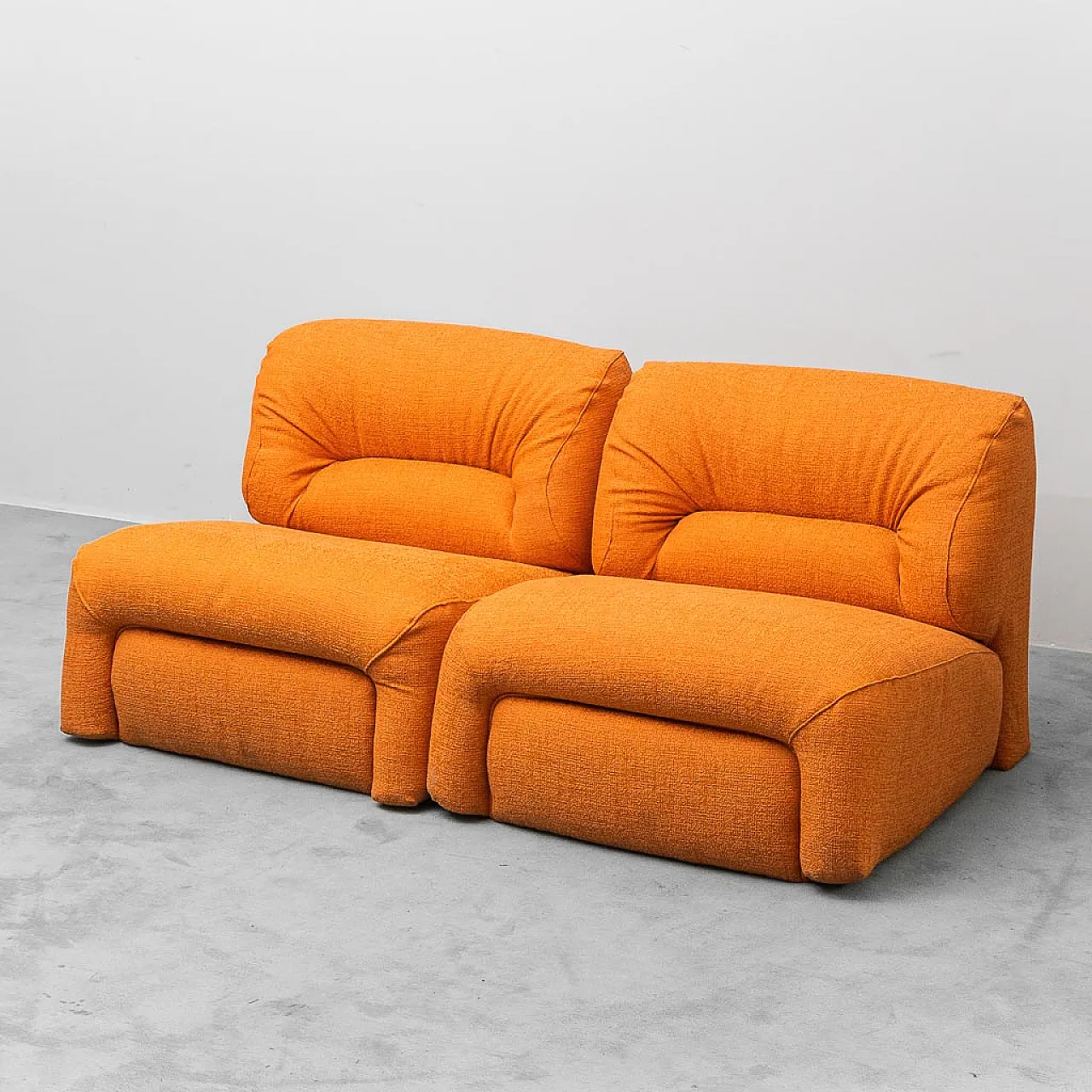Modular 2-seater sofa or pair of armchairs, 1970s 1