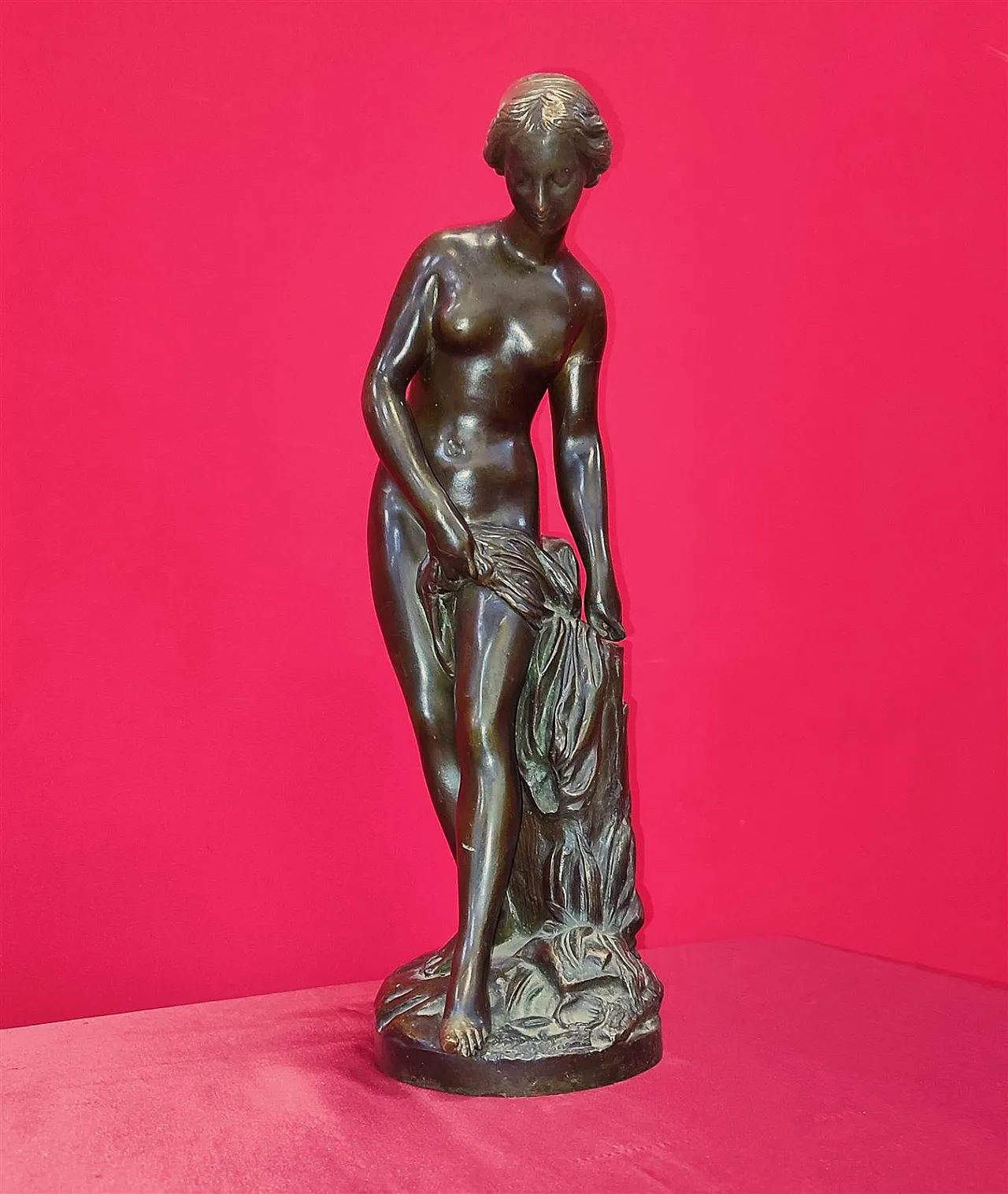 La bagnante di Étienne-Maurice Falconet, scultura in bronzo, '700 1