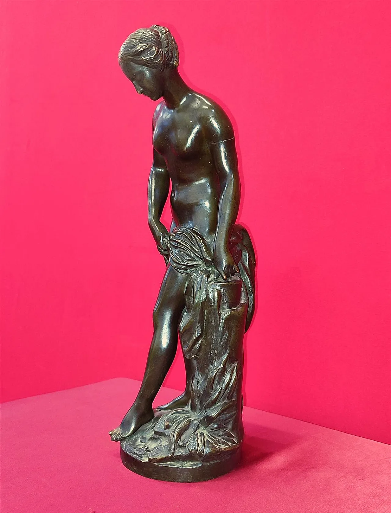 La bagnante di Étienne-Maurice Falconet, scultura in bronzo, '700 2