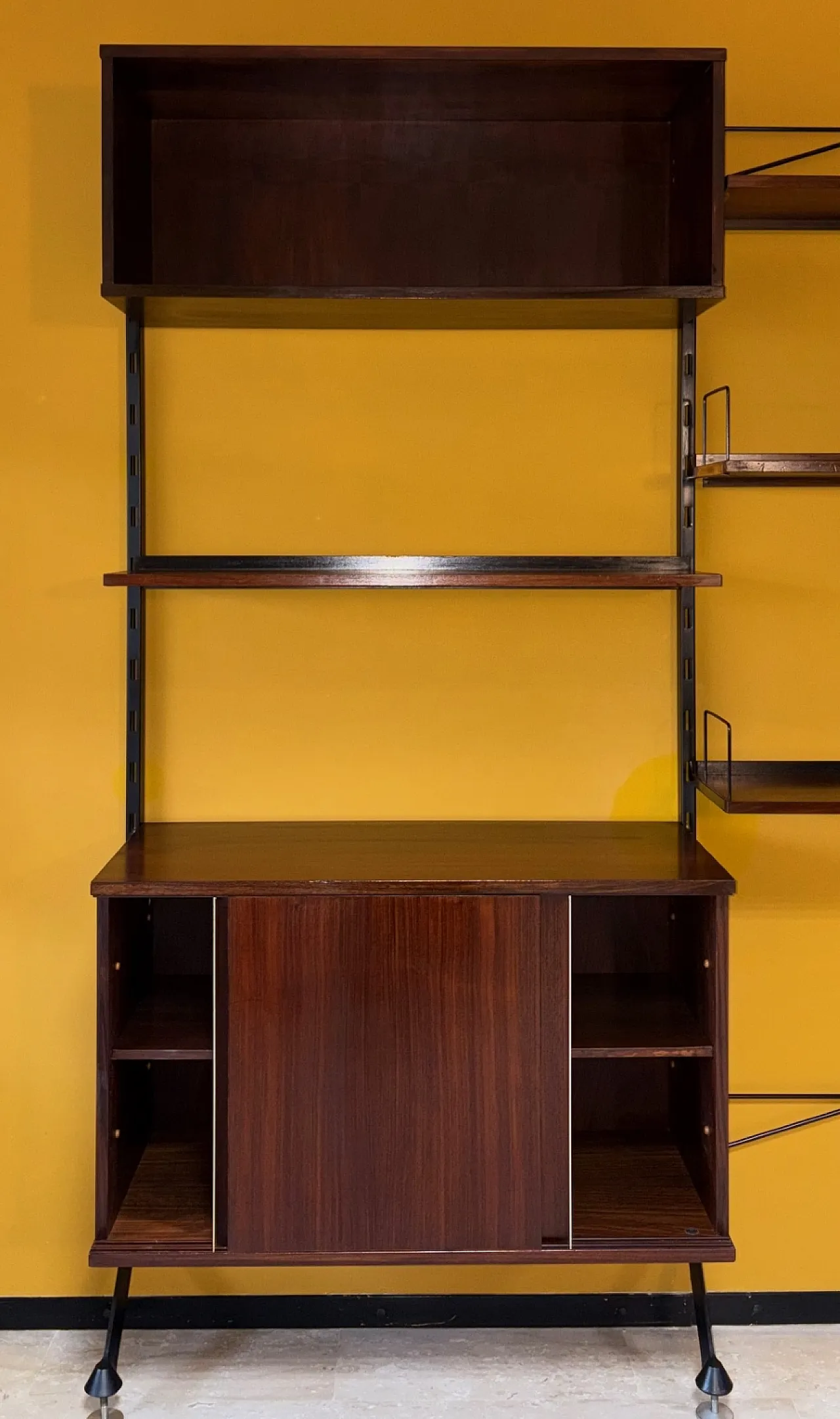 Libreria modulare Urio in teak di Ico e Luisa Parisi per MIM Roma, anni '60 26