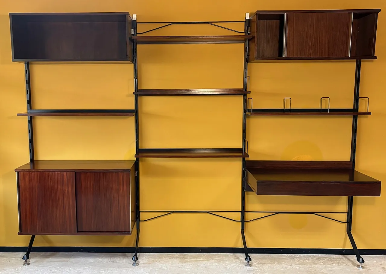 Libreria modulare Urio in teak di Ico e Luisa Parisi per MIM Roma, anni '60 31