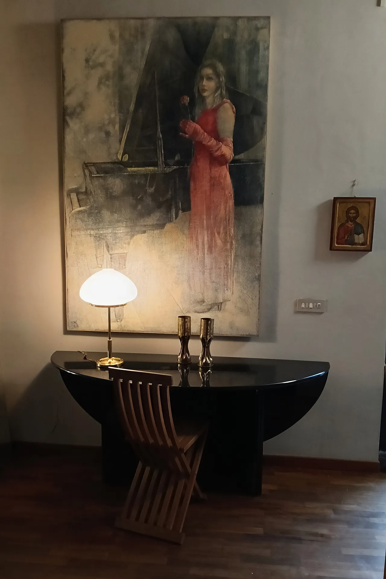 Art Nouveau style table lamp, mid-20th century 9