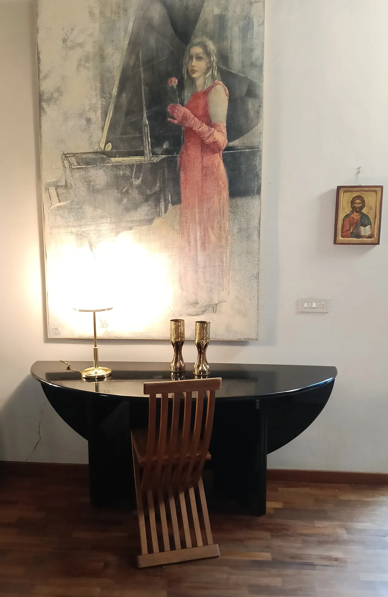 Art Nouveau style table lamp, mid-20th century 19