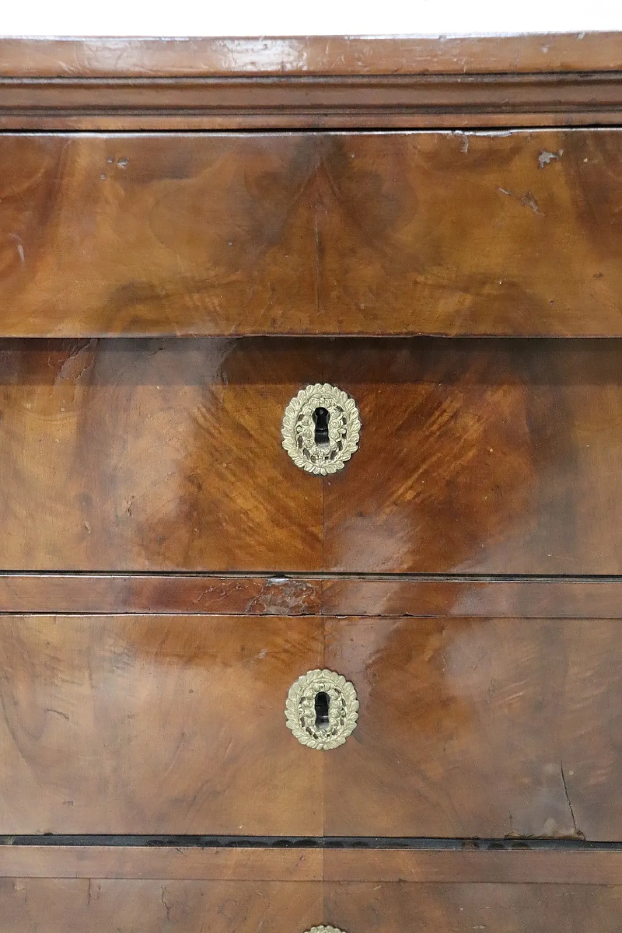 Comò in noce epoca Impero, primi '800 7