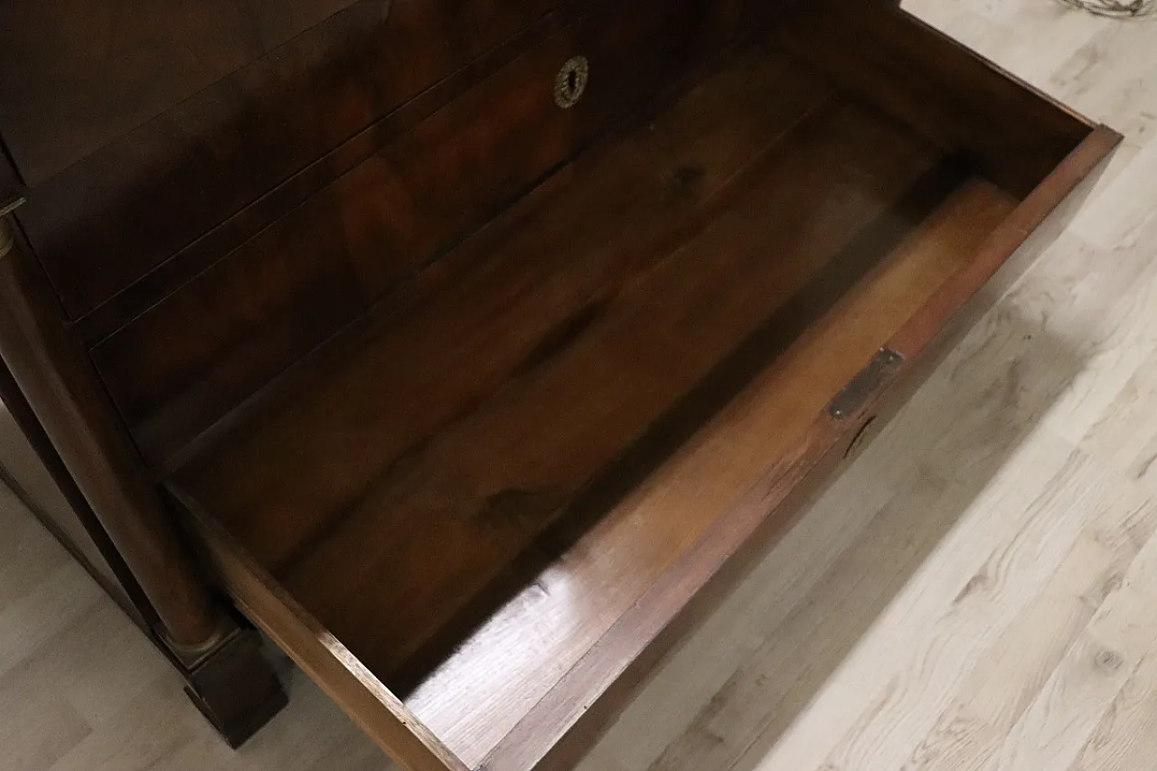 Comò in noce epoca Impero, primi '800 11