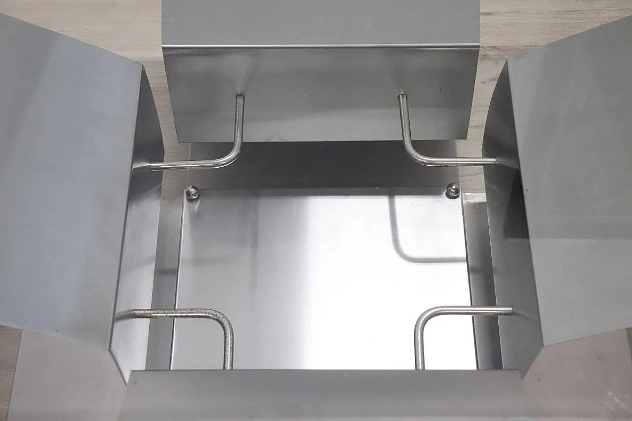 Coffee table in steel and glass, 1970s 5