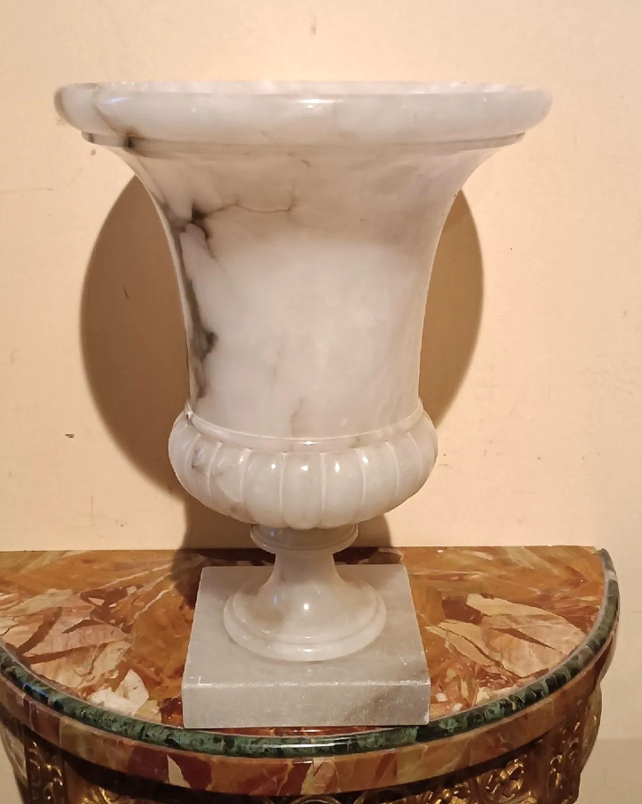 Medici alabaster crater vase, 1950s 1