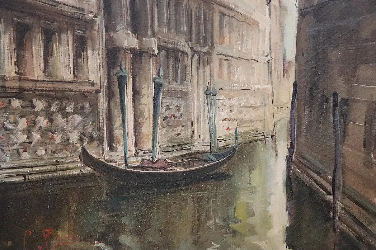 Olio su tela, Venezia il Ponte dei Sospiri, firma C. Rizzi '900 5