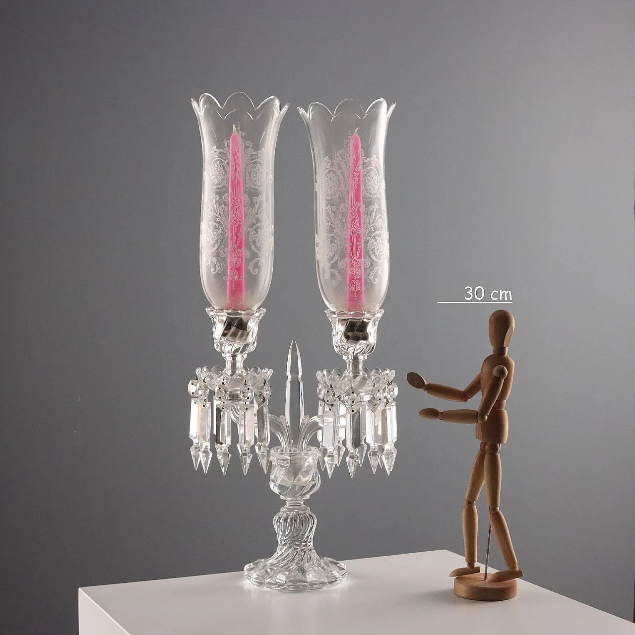 Candelabro in cristallo e vetro di Baccarat, '900 2