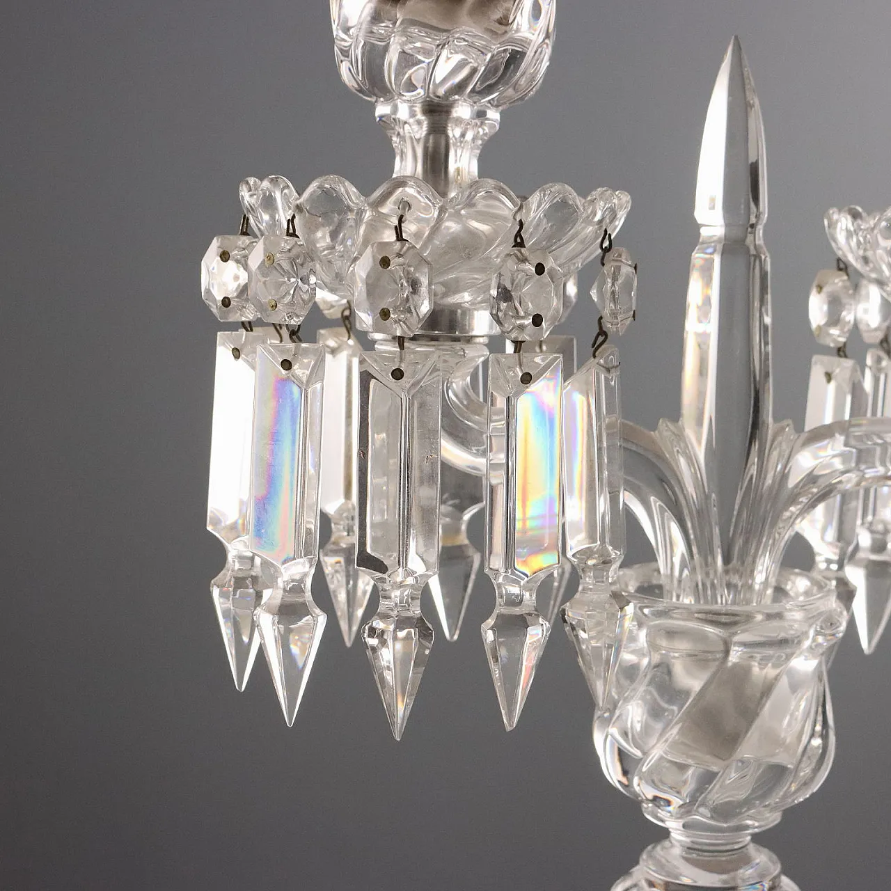 Candelabro in cristallo e vetro di Baccarat, '900 6