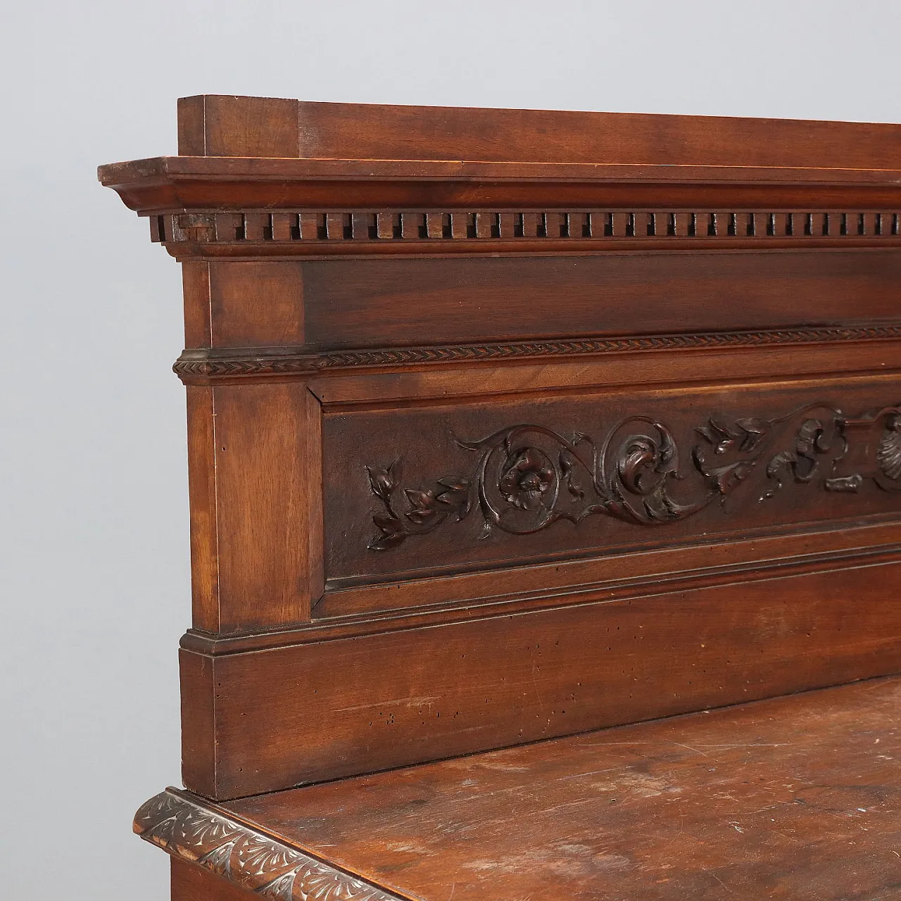 Credenza in noce in stile neorinascimentale, fine '800 4