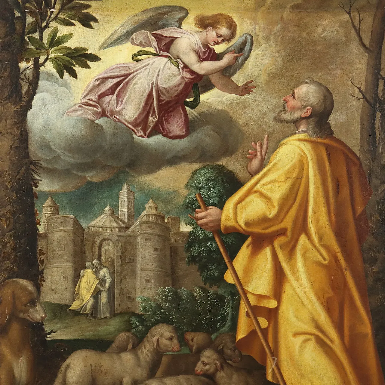 Olio su tela, scuola lombarda, fine '600 3