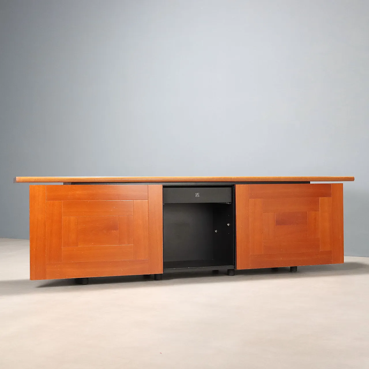 Credenza in legno con ante scorrevoli e battenti, '900 4