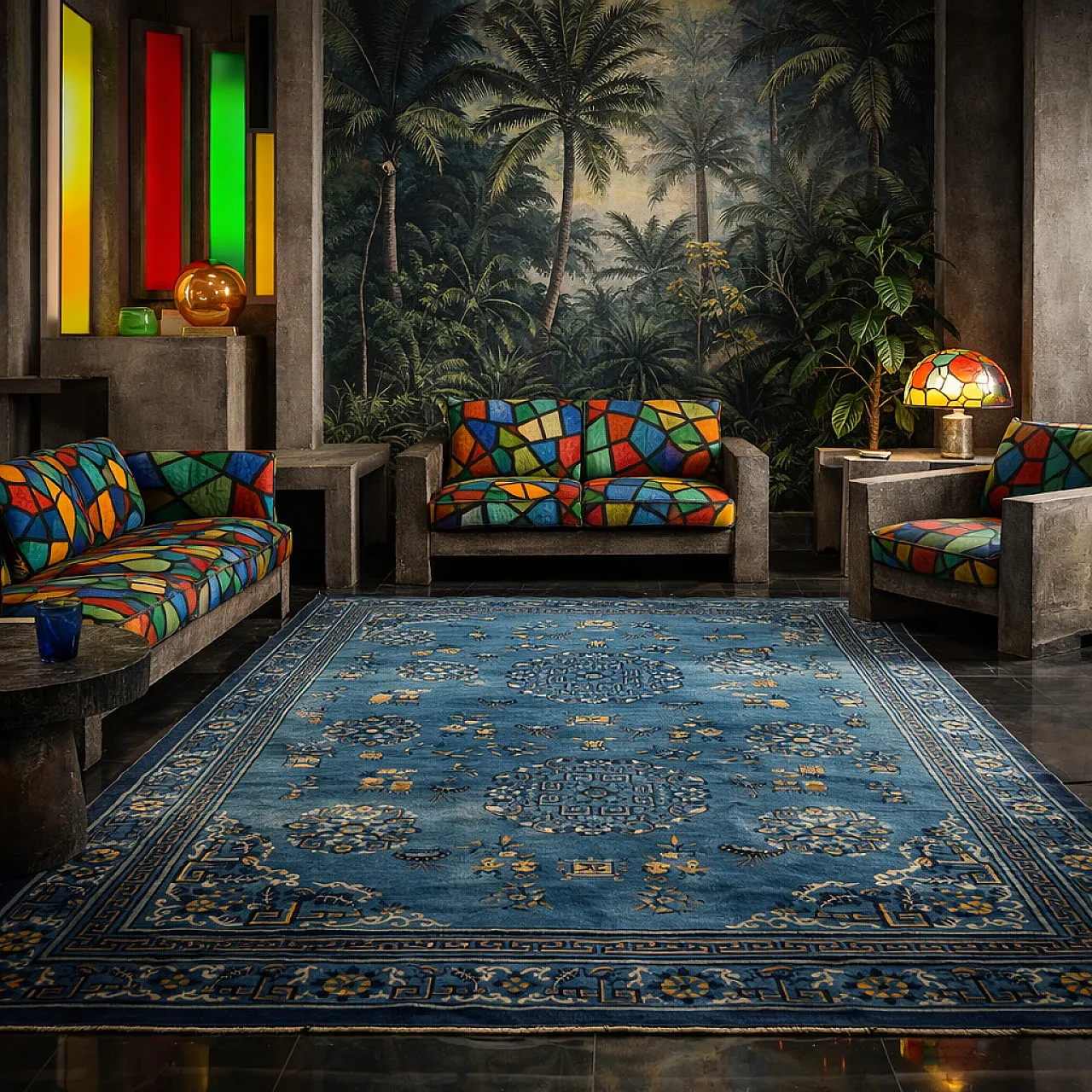 Tappeto Pechino in cotone e lana, nodo extrafine, fatto a mano, '900 2