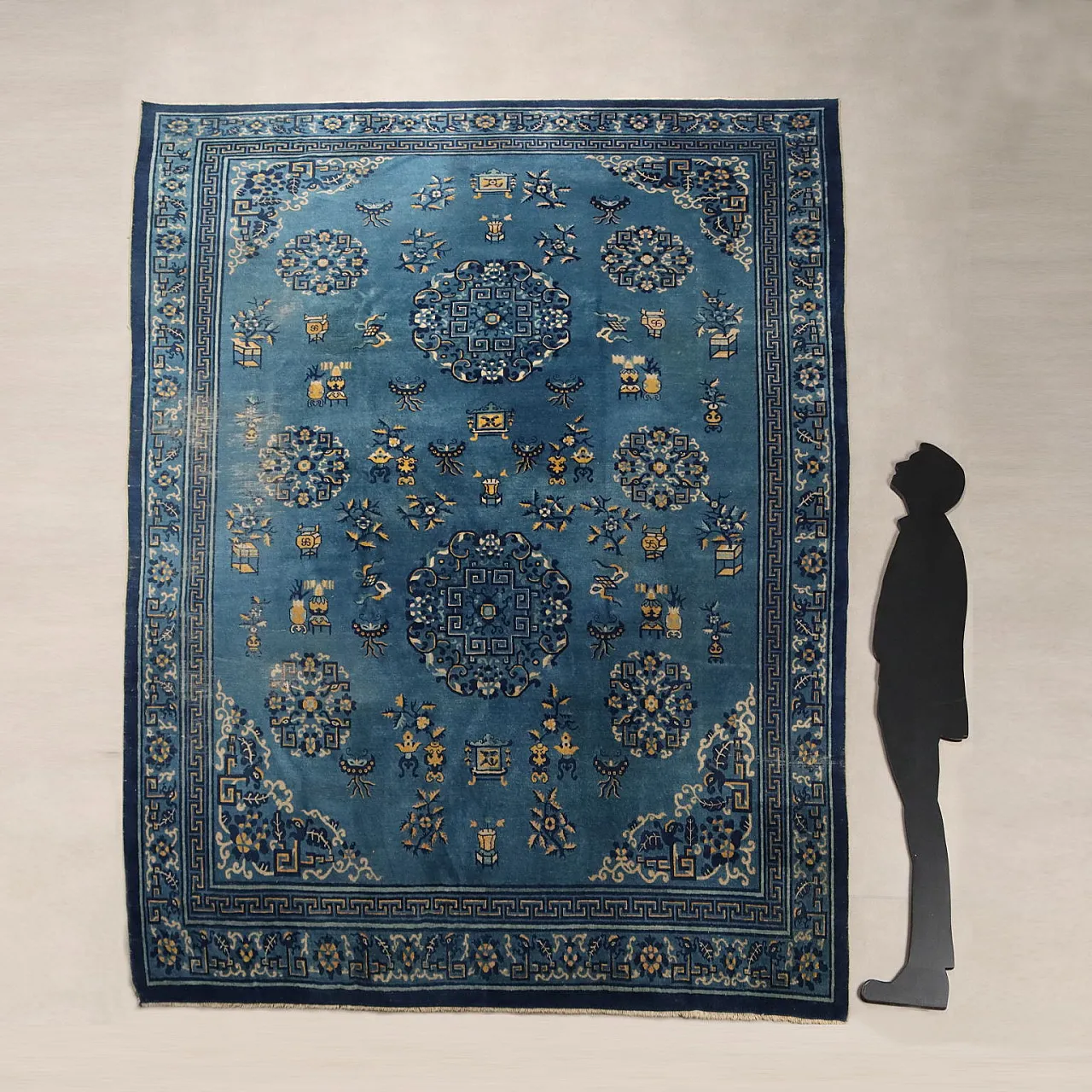 Tappeto Pechino in cotone e lana, nodo extrafine, fatto a mano, '900 3