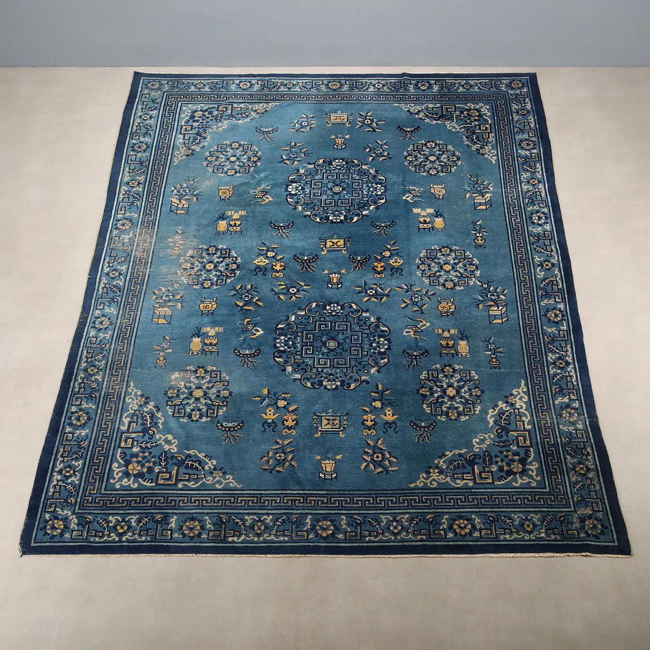 Tappeto Pechino in cotone e lana, nodo extrafine, fatto a mano, '900 4