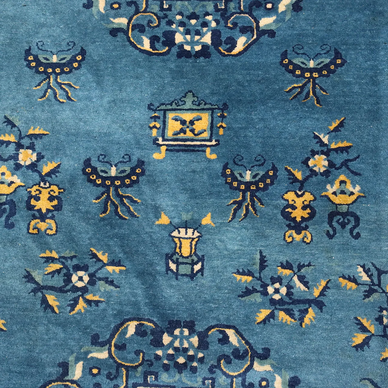 Tappeto Pechino in cotone e lana, nodo extrafine, fatto a mano, '900 5