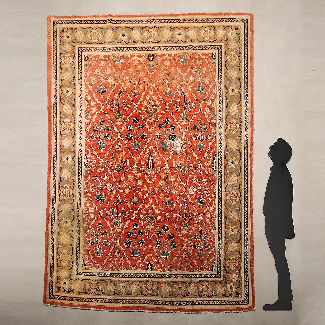 Tappeto in lana Herat, nodo fine e realizzato a mano, '900 2