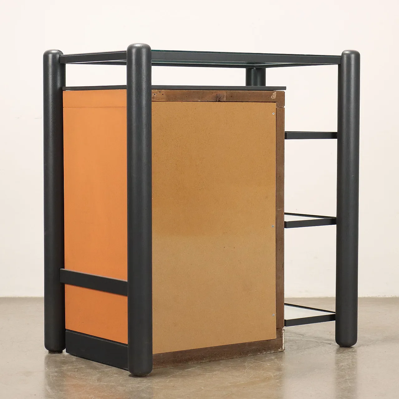 Vetrina in legno laccato, anni '80 9