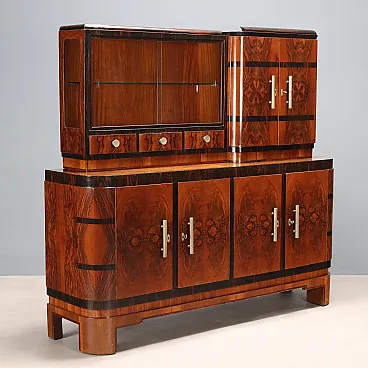 Credenza in legno e metallo, metà '900