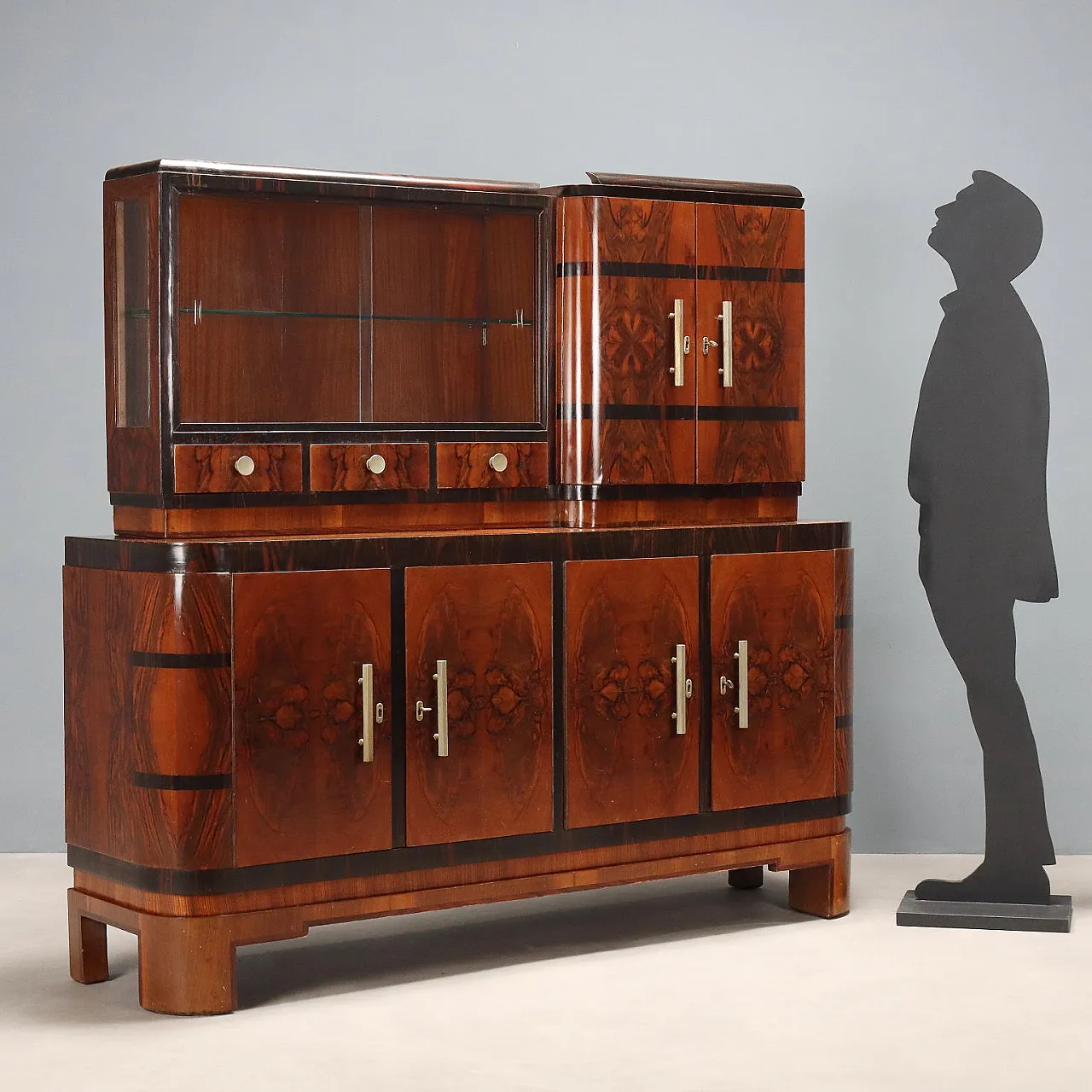 Credenza in legno e metallo, metà '900 2