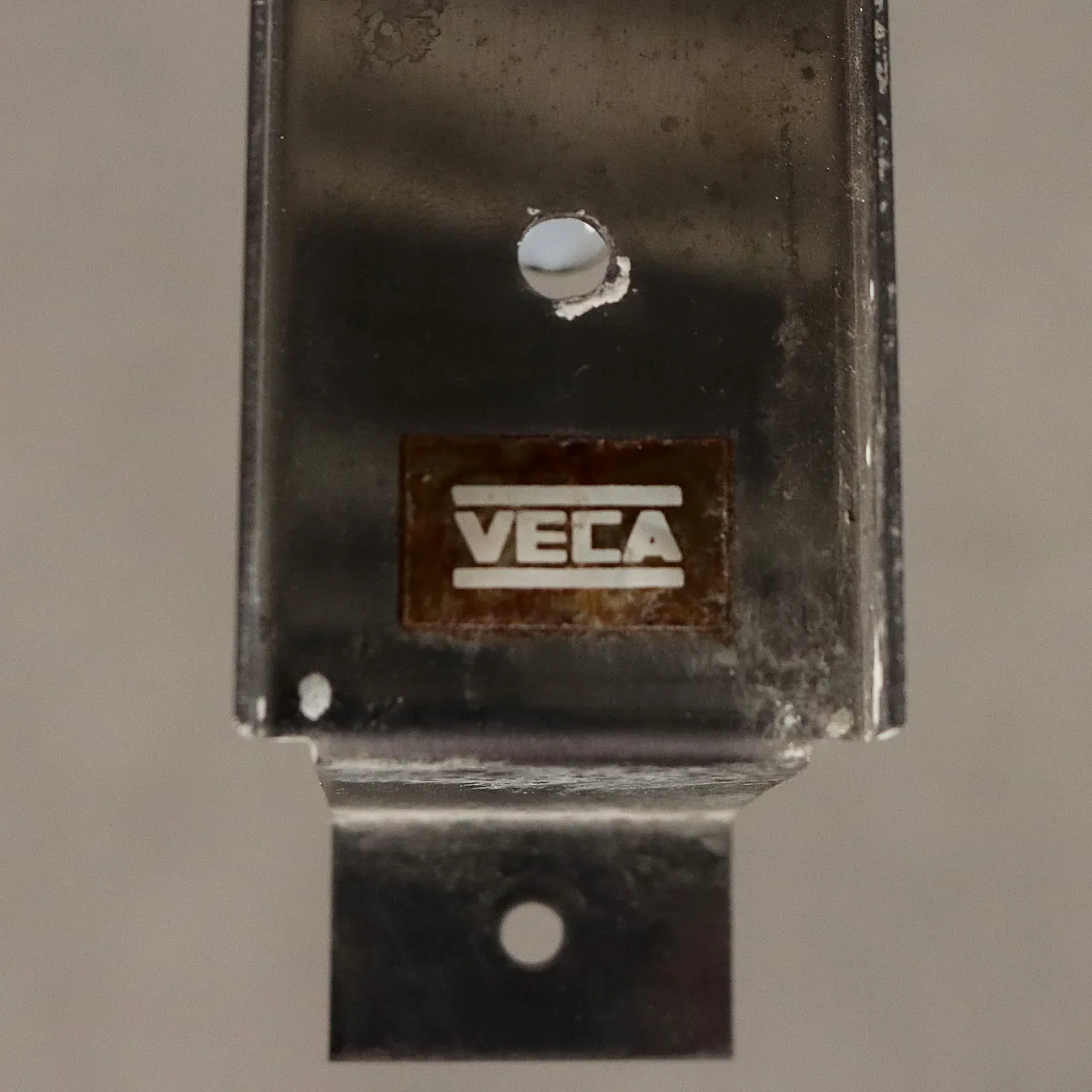 Pair of glass wall sconces with chrome-plated metal base, 20th century 8