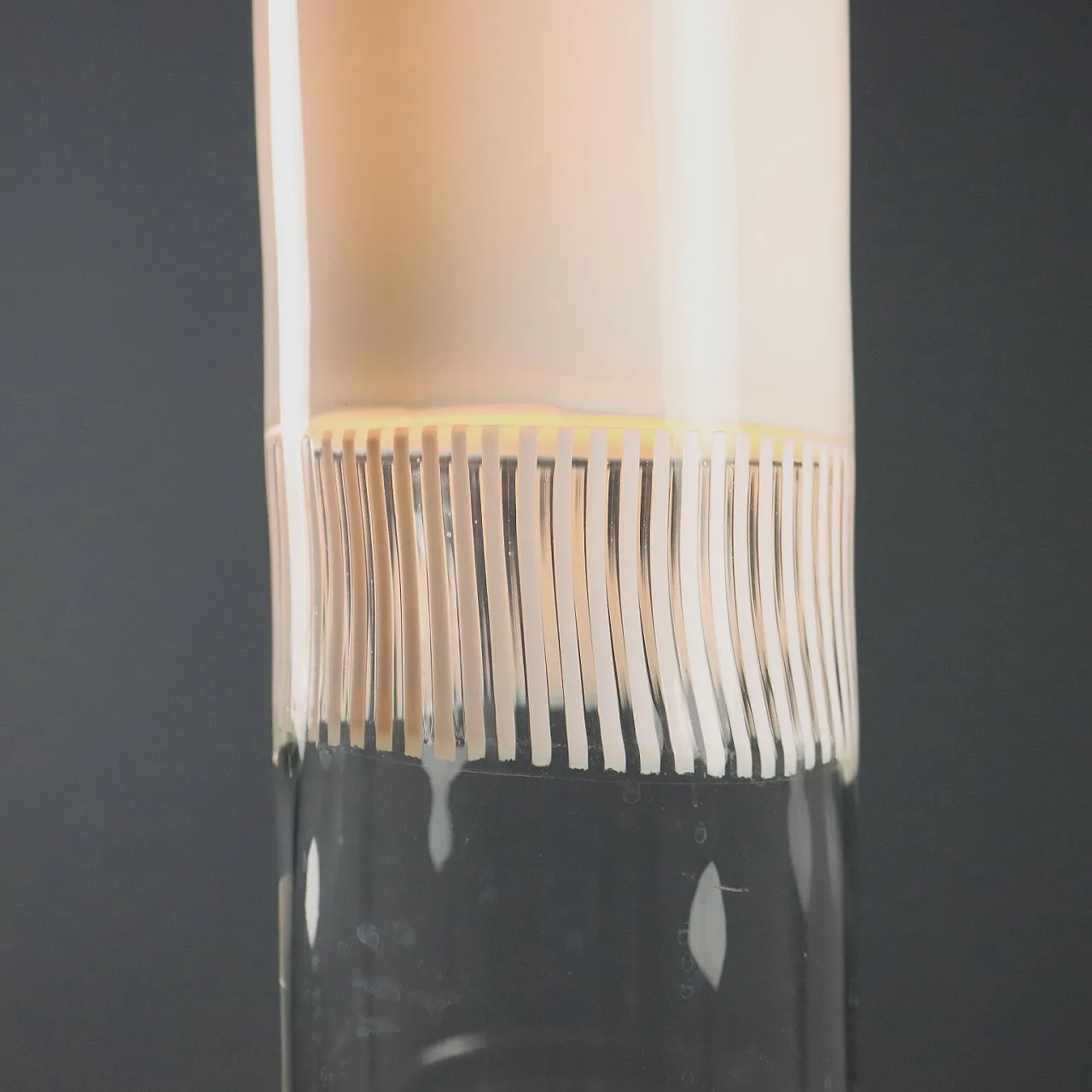 Plafoniera in vetro trasparente e lattiginoso, '900 4