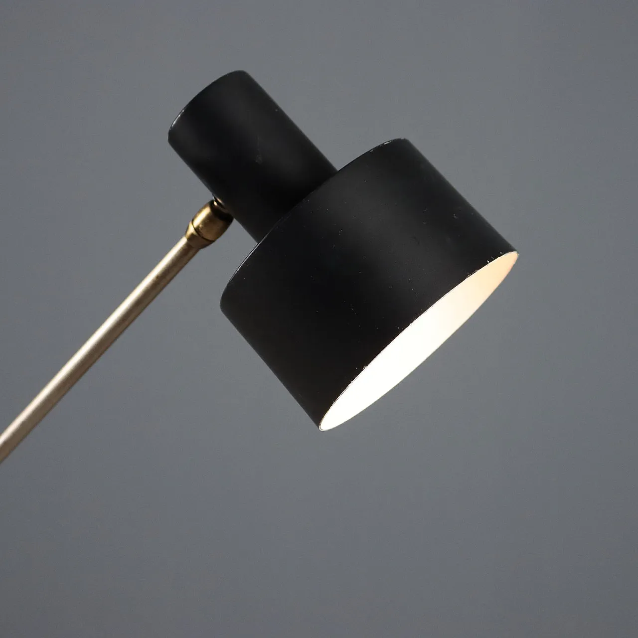 Lampada da terra in marmo, metallo e alluminio, '900 4