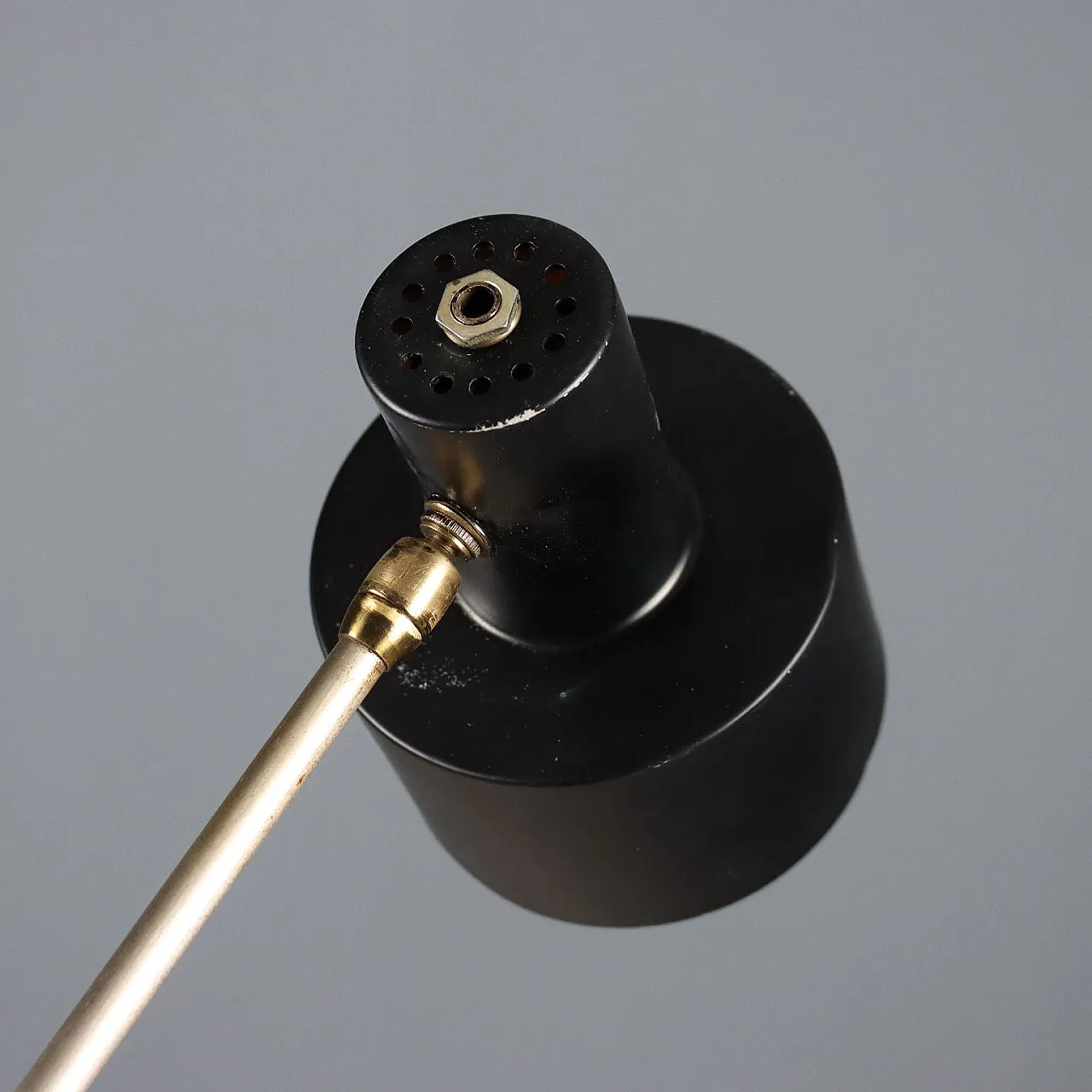 Lampada da terra in marmo, metallo e alluminio, '900 5