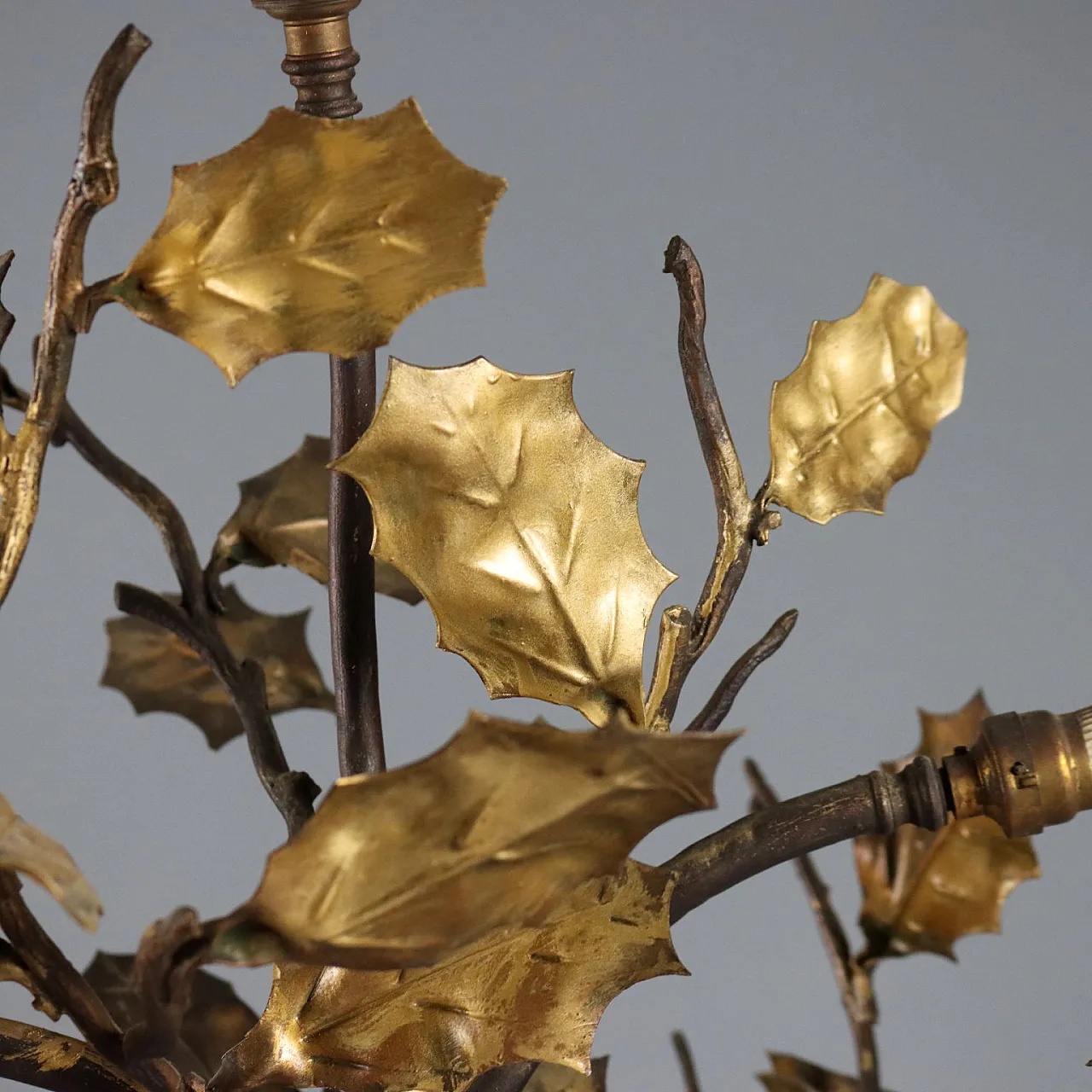 Coppia di lampade in metallo laccato, legno e lamiera, '900 6