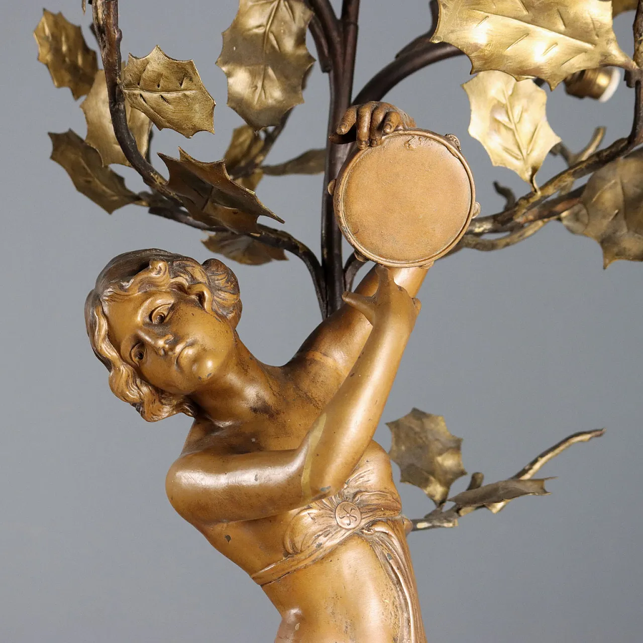 Coppia di lampade in metallo laccato, legno e lamiera, '900 8