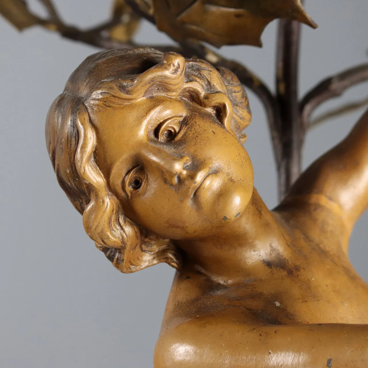 Coppia di lampade in metallo laccato, legno e lamiera, '900 9