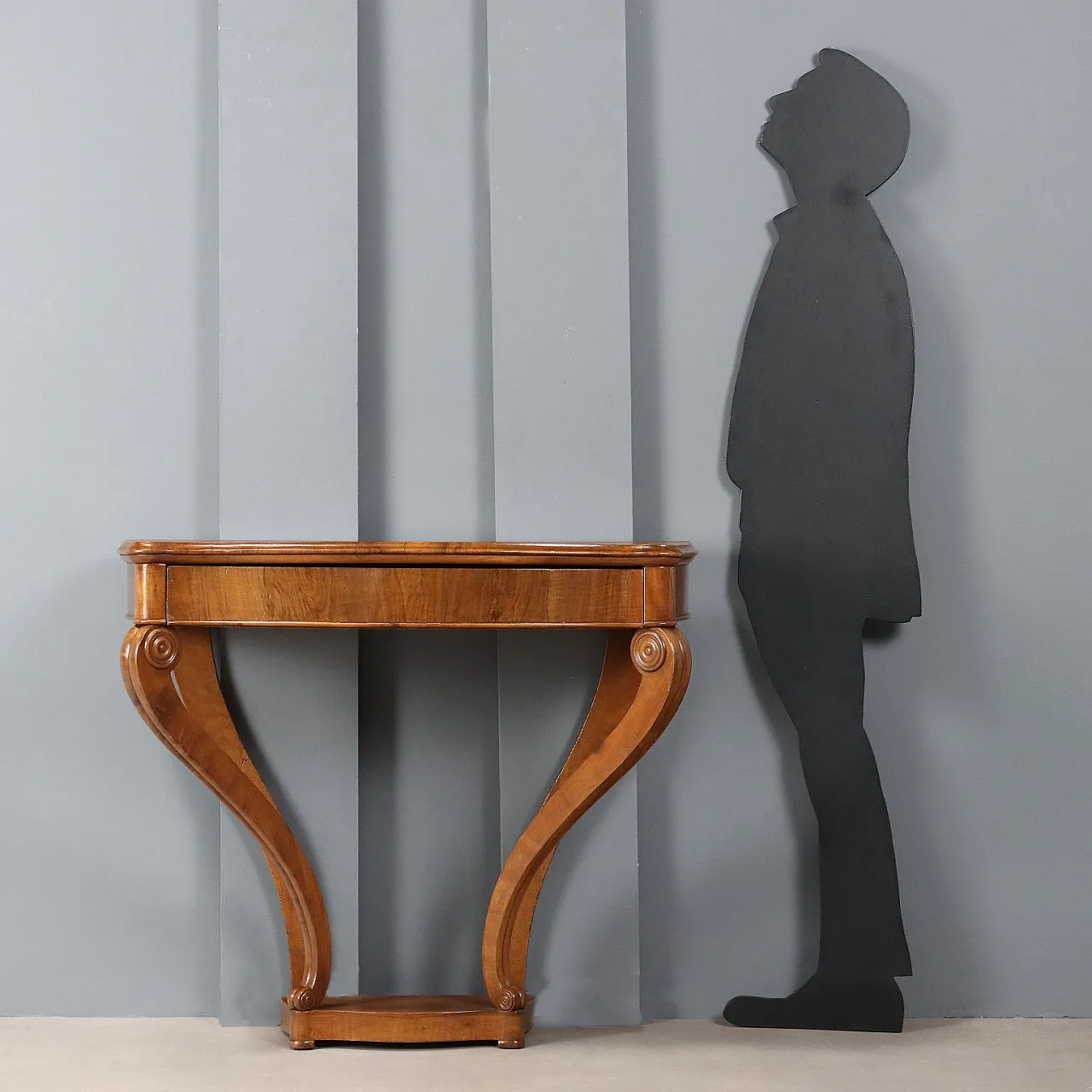 Louis-Philippe walnut console, late 19th century 2