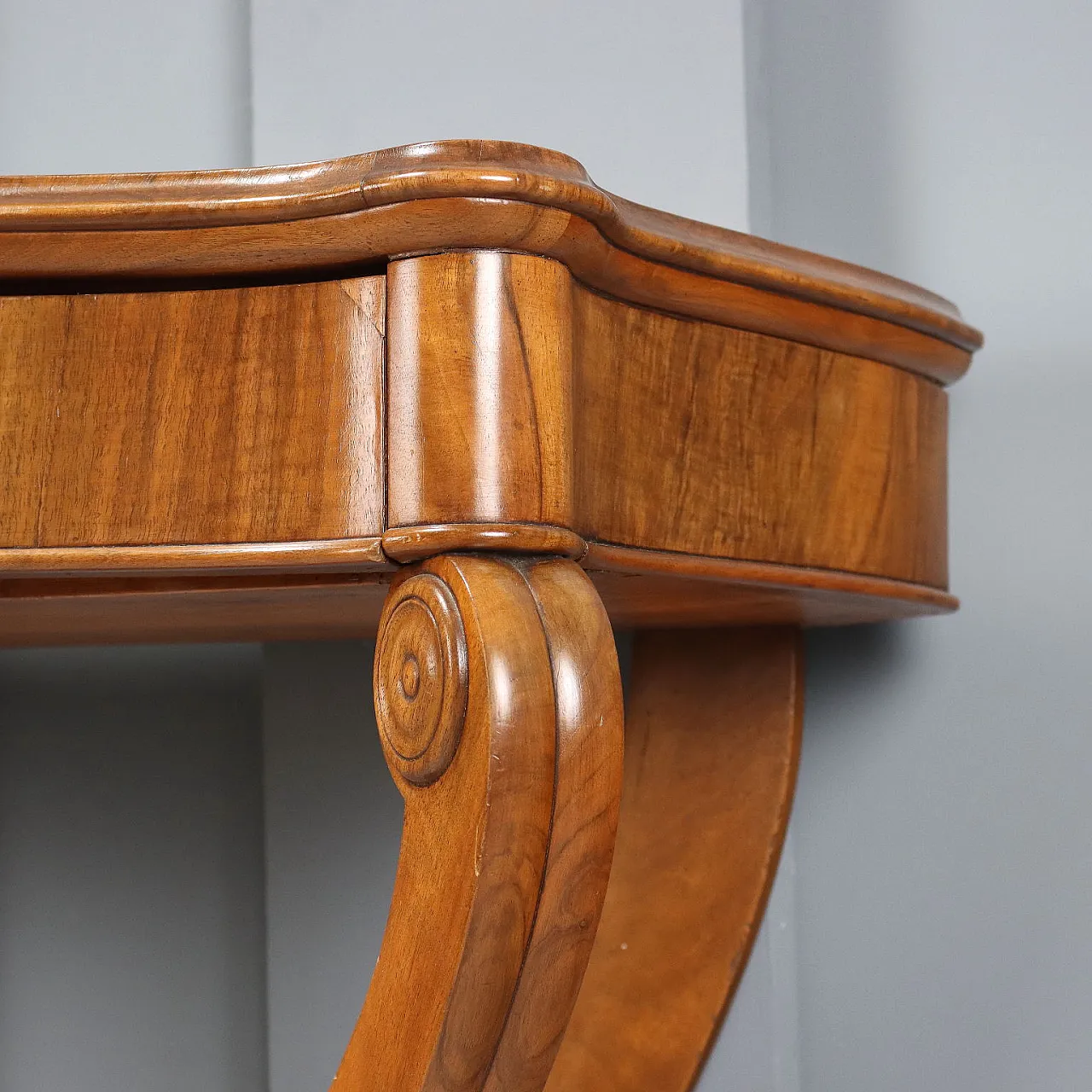 Louis-Philippe walnut console, late 19th century 5