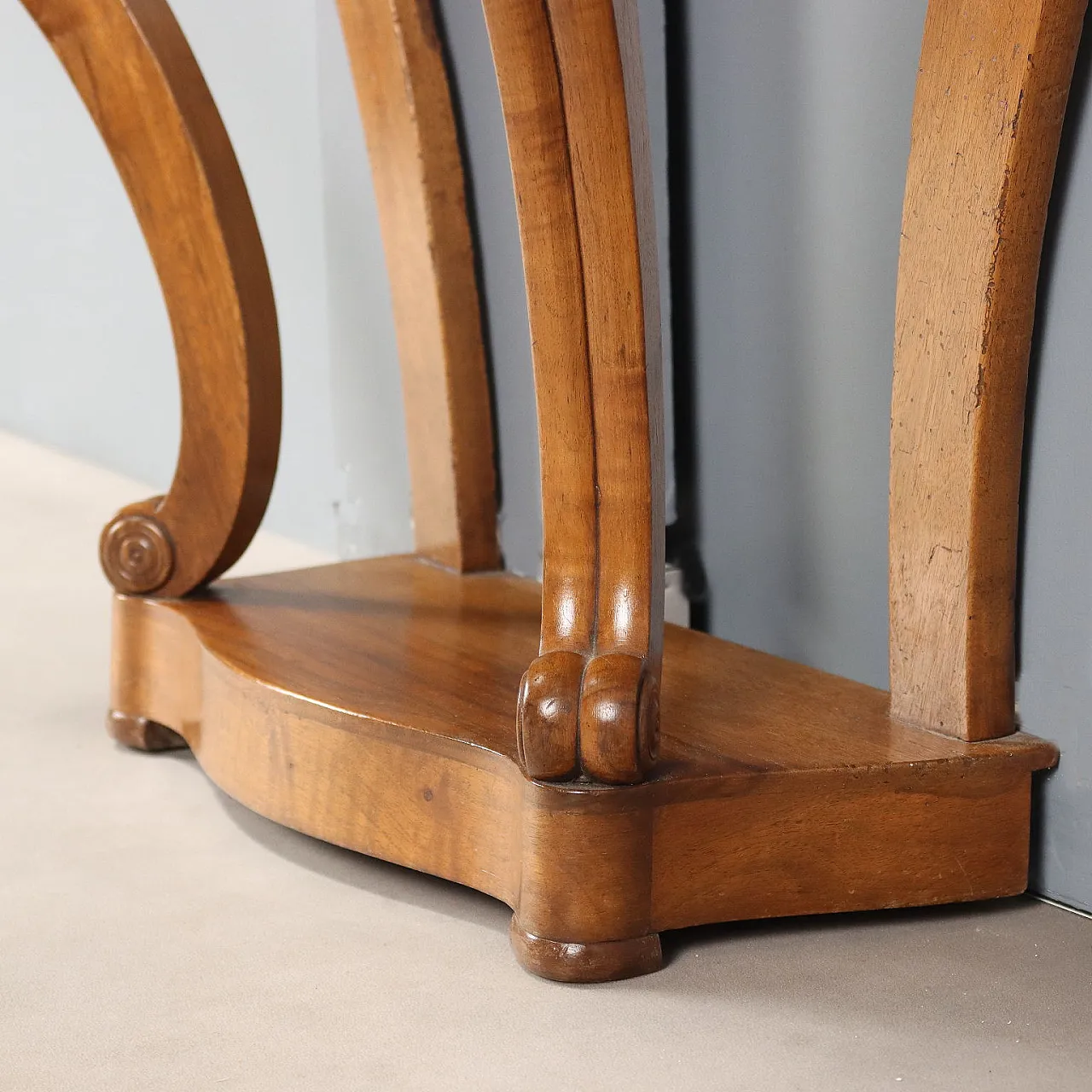 Louis-Philippe walnut console, late 19th century 6