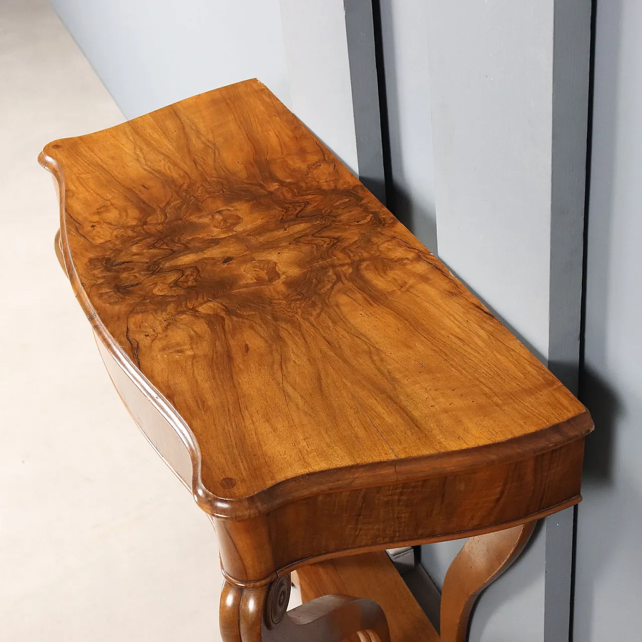 Louis-Philippe walnut console, late 19th century 7