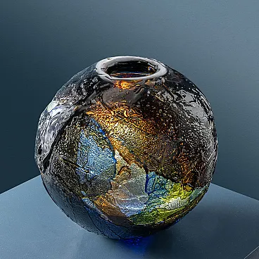 Geacolor Vase by Gae Aulenti for Venini in coloured Glass, 1990s