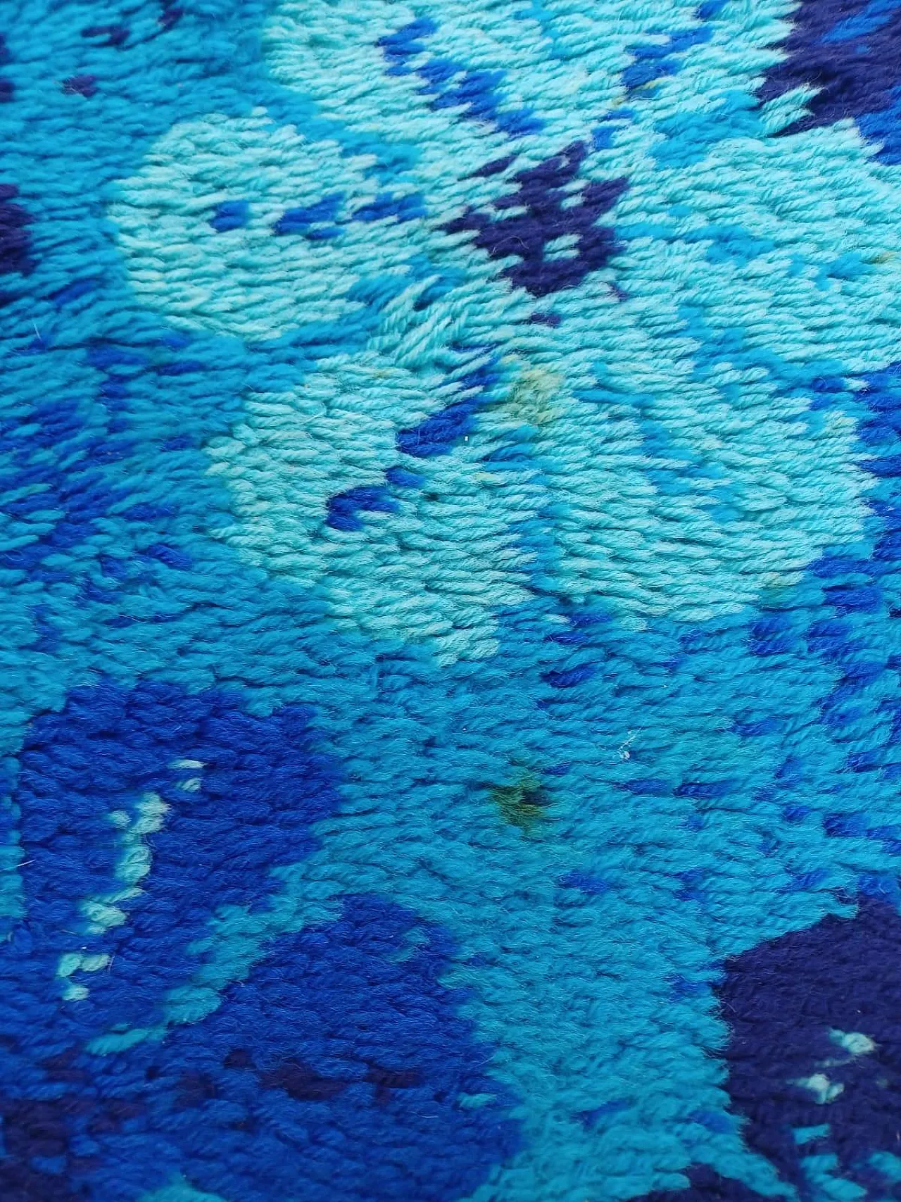 Tappeto in lana con fiori stilizzati, anni ‘70 12